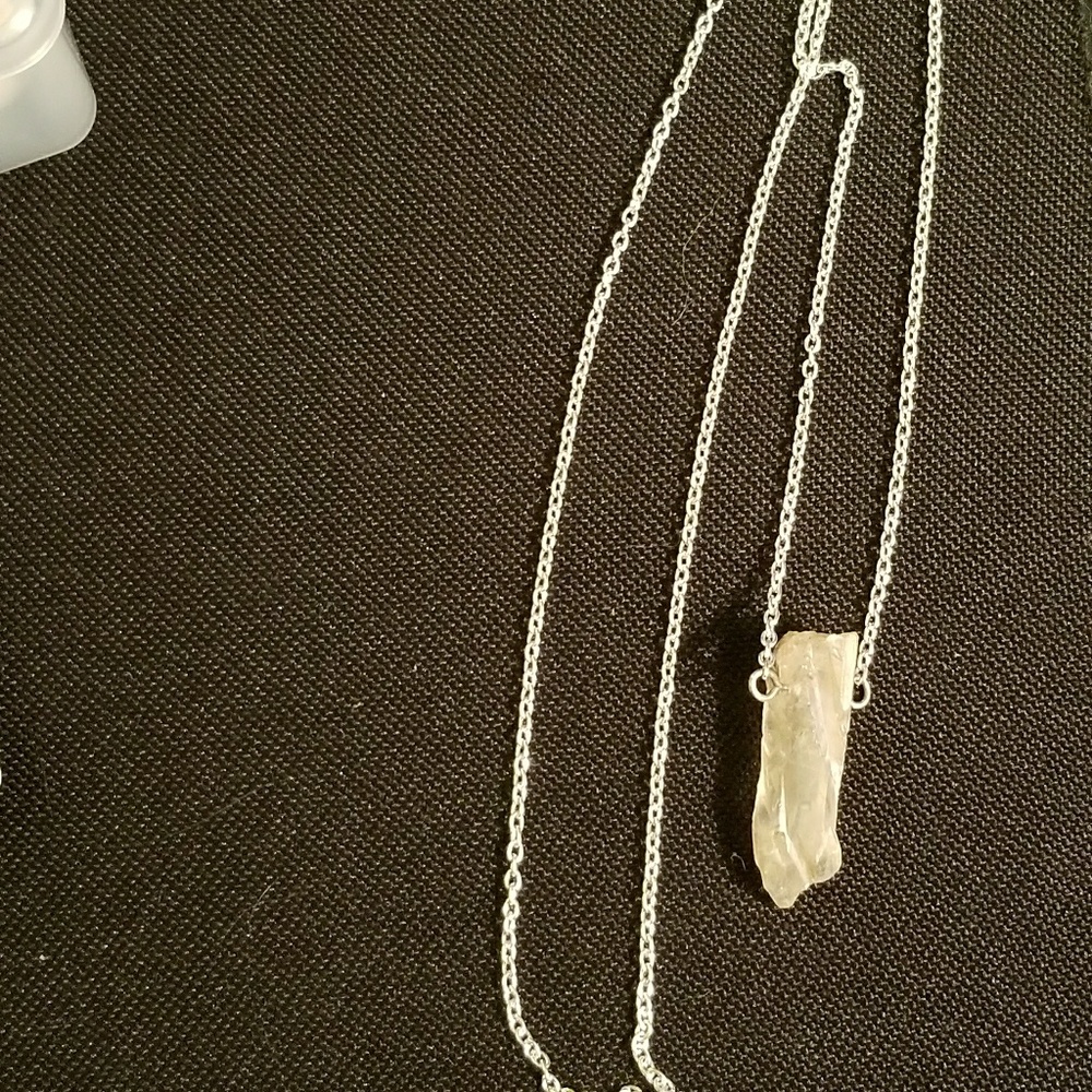 🍑Peach Quartz🍑 Necklace - Slvr Chain - Picture 4 of 5